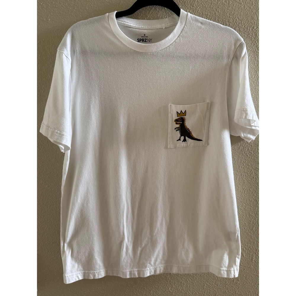 Uniqlo SPRZ NY Jean-Michel Basquiat Pez Dinosaur Pocket T-Shirt White Medium